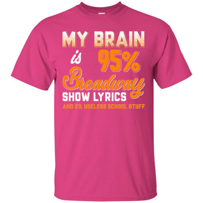 Musical Theatre T-shirt My Brain 95% Broadway Show Lyrics Heliconia
