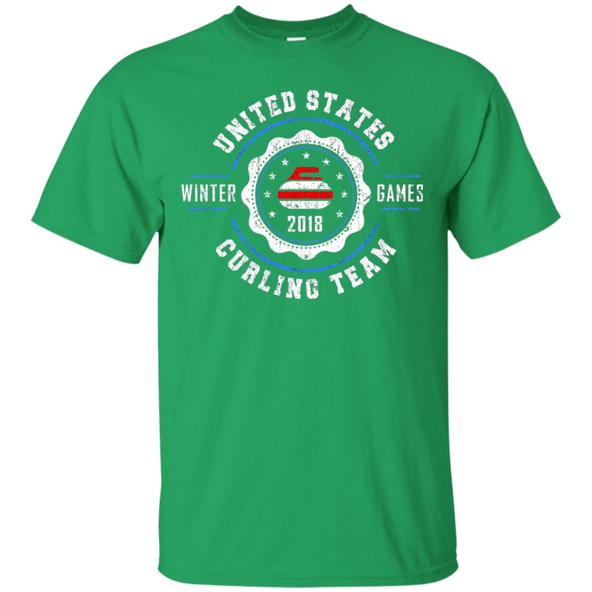 Usa Winter Curling 2018 T-shirt Irish Green