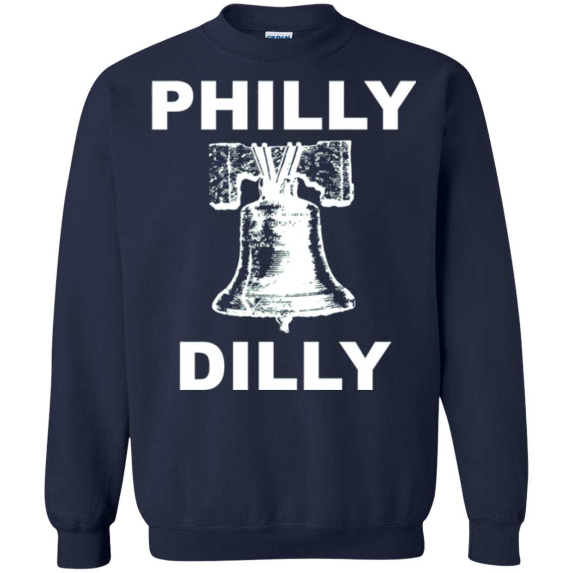 Football T-shirt Philly Dilly With Liberty Bell And Crack Philadelphia Navy