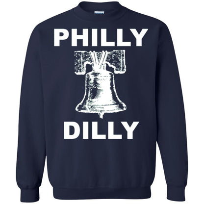 Football T-shirt Philly Dilly With Liberty Bell And Crack Philadelphia Navy