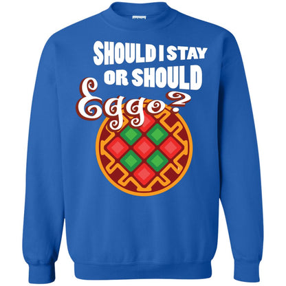 Waffle Lover T-shirt Should I Stay Or Should Eggo Royal