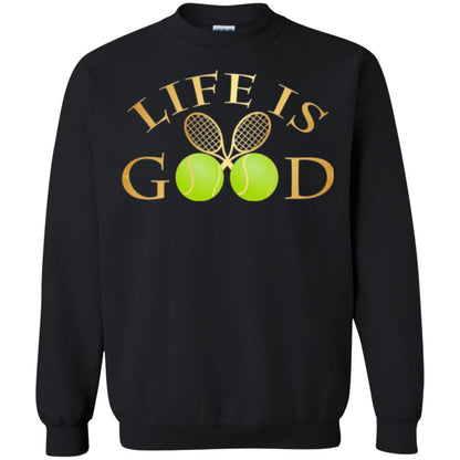 Tennis Lovers T-shirt Life Is Good Black