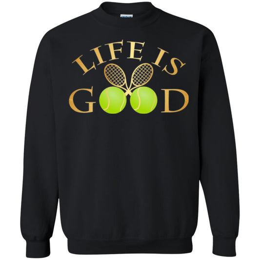 Tennis Lovers T-shirt Life Is Good Black