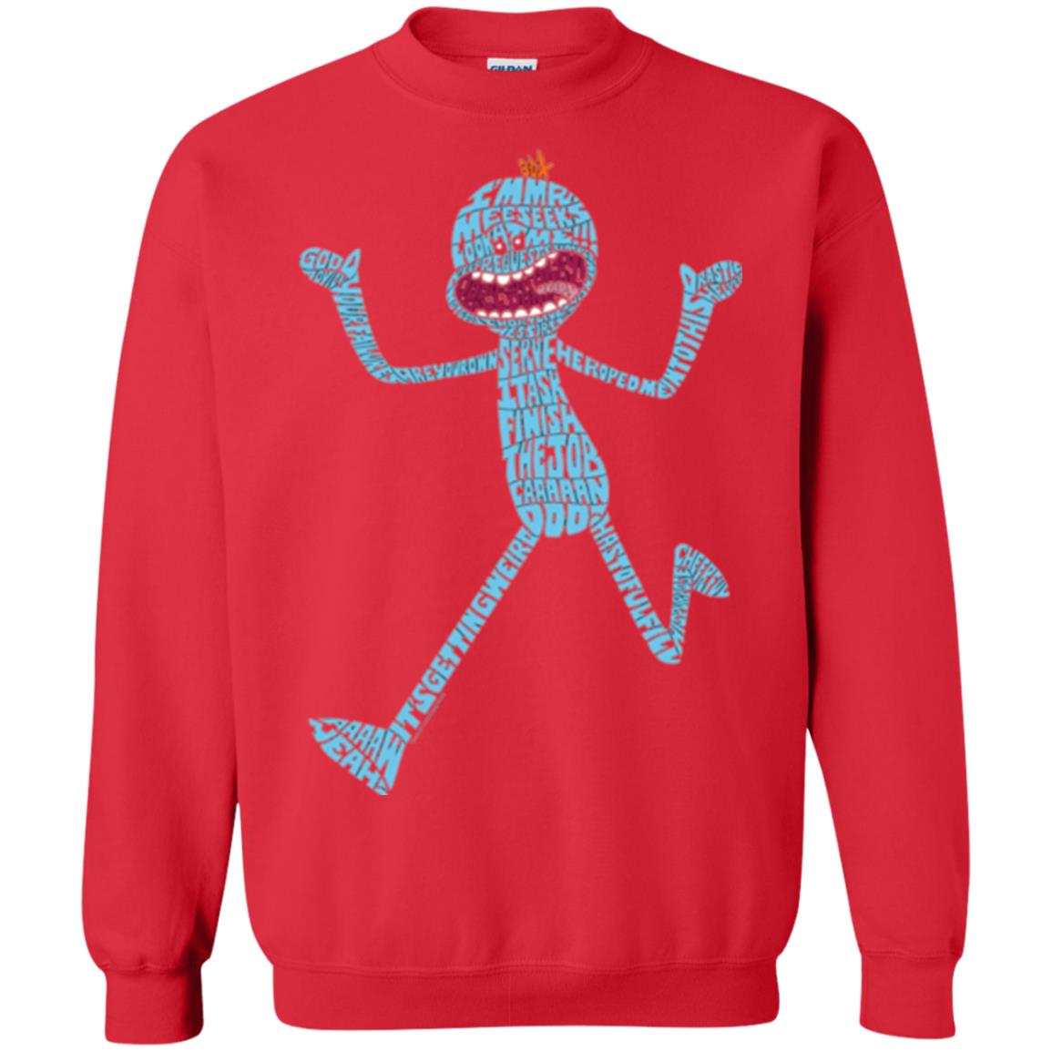 Cartoon T-shirt It_s Mr. Meeseeks Typography Red