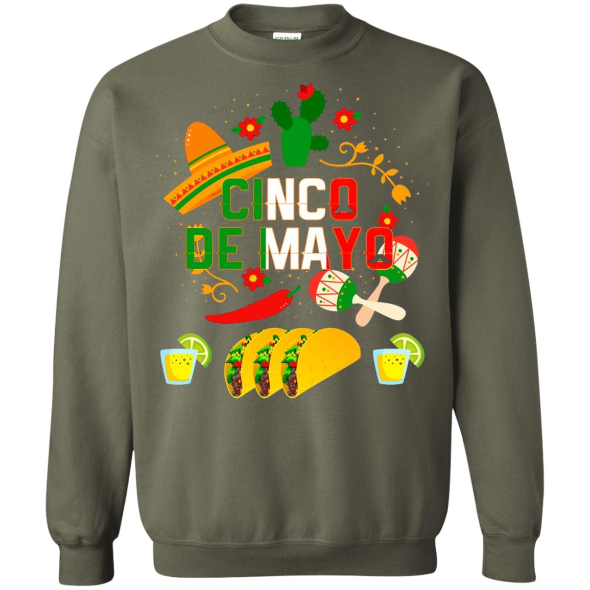 Fiesta Cinco De Mayo T-shirt Cinco De Mayo Military Green