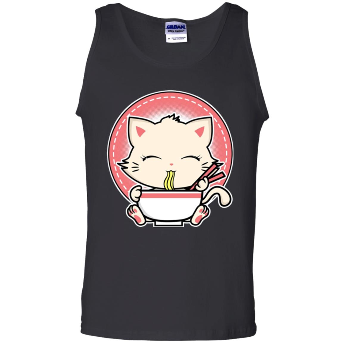 Kawaii Japanese Anime Cat Ramen T-shirt