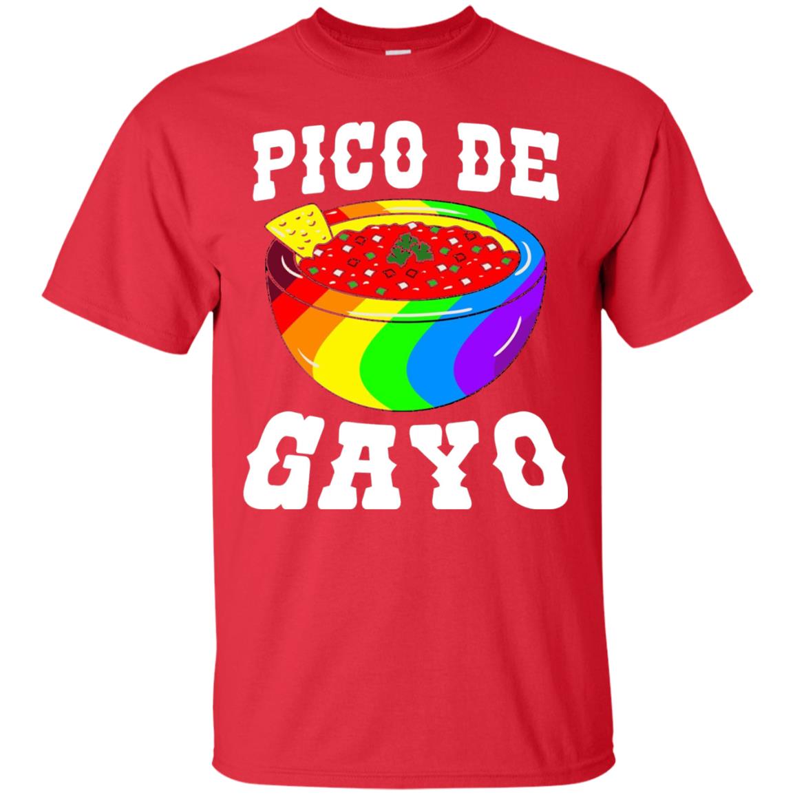Pico De Gayo Rainbow Lgbt T-shirt Red