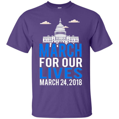 March For Our Lives Anti Gun T-shirt Purple