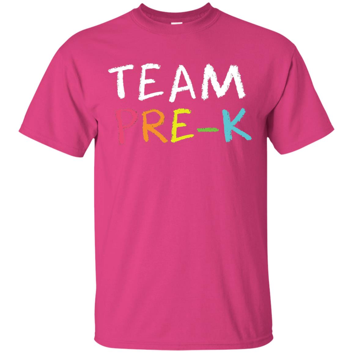 Team Pre-k Back To School Teacher T-shirt Heliconia