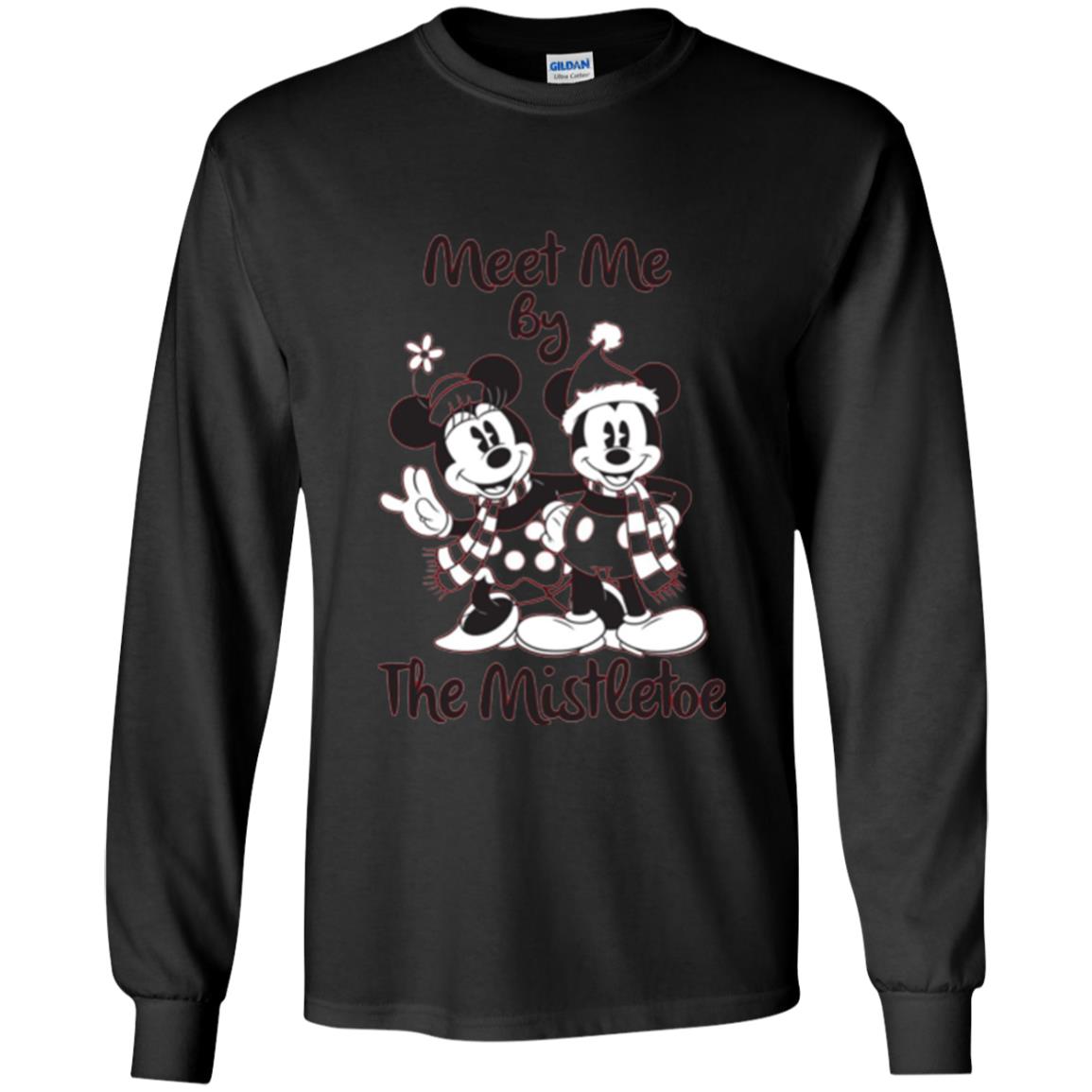Christmas T-shirt Meet Me By Mistletoe Black