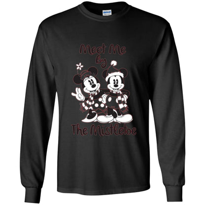 Christmas T-shirt Meet Me By Mistletoe Black