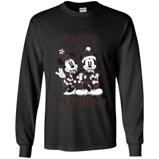 Christmas T-shirt Meet Me By Mistletoe Black