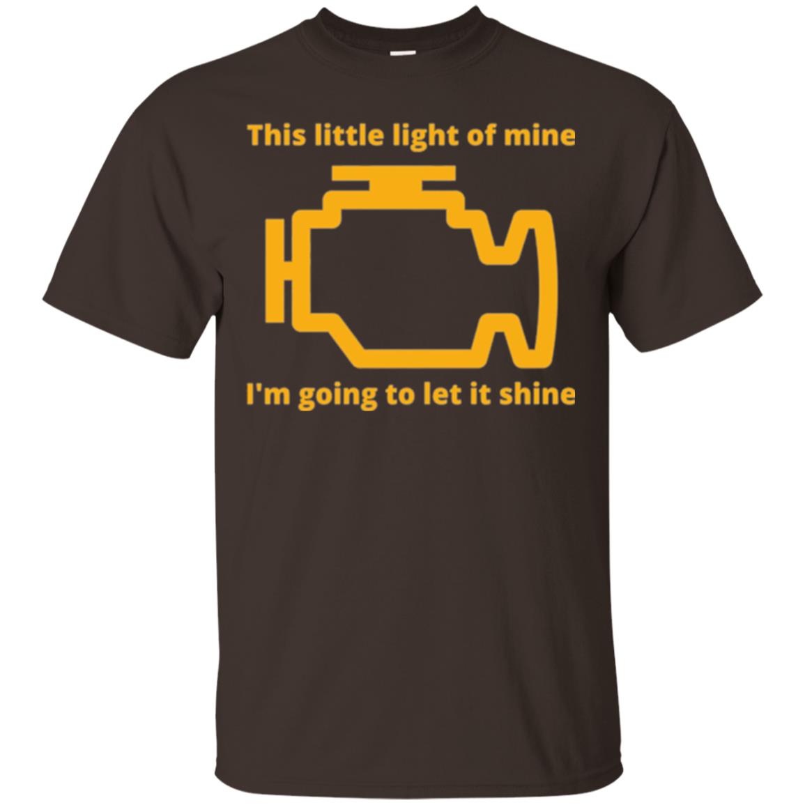 This Little Light Of Mine - Check Engine Light T-shirt Dark Chocolate
