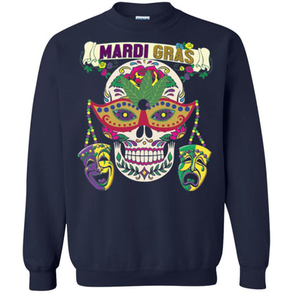 Mardi Gras Skull T-shirt Navy
