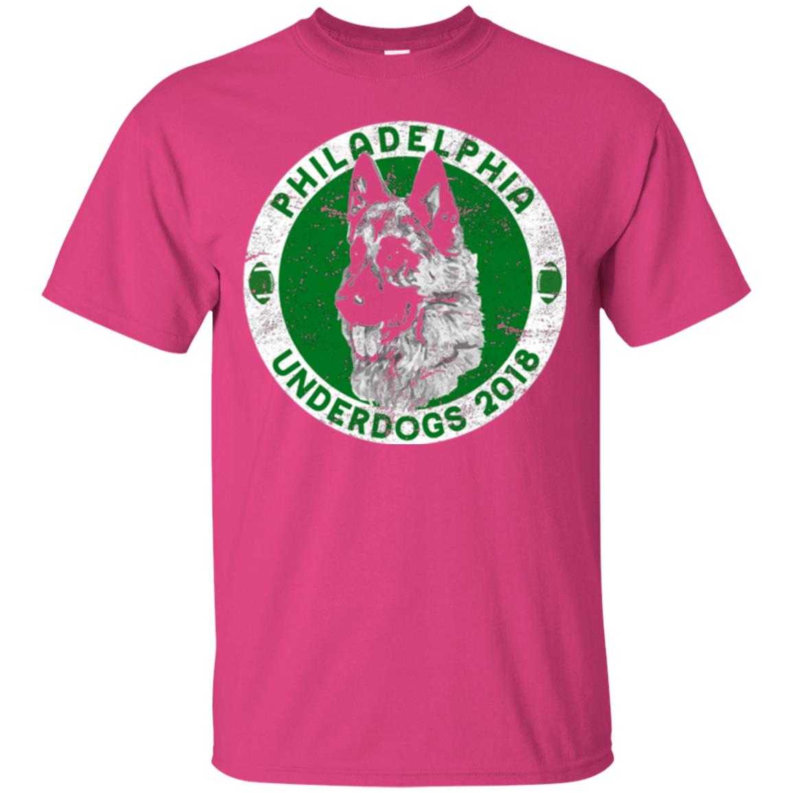 Dog Lover T-shirt Philadelphia Underdogs 2018 Distressed Heliconia