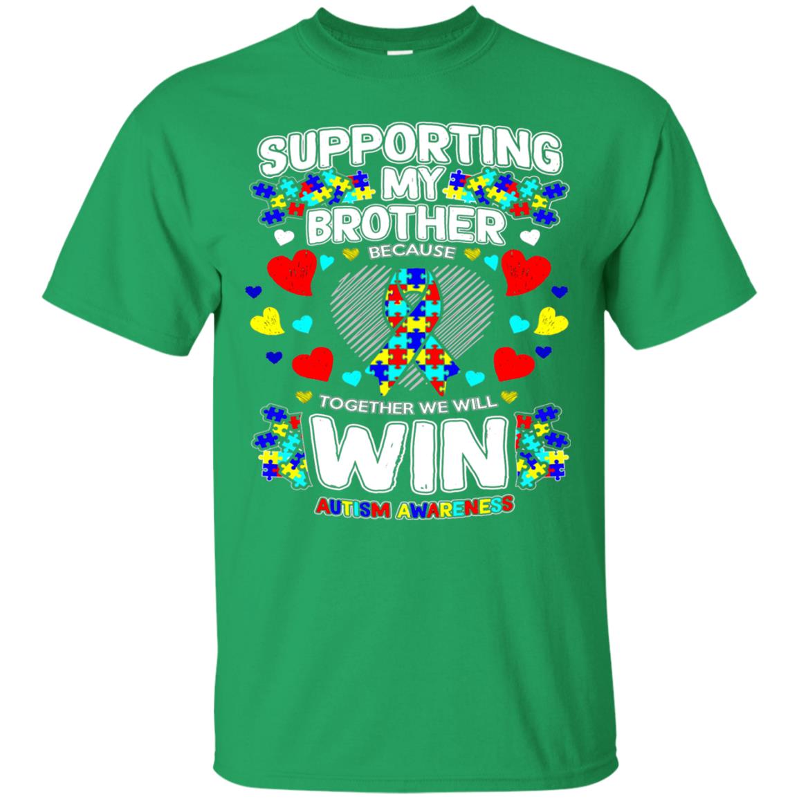 Autism Awareness Shirts For Supporting My Brother Irish Green