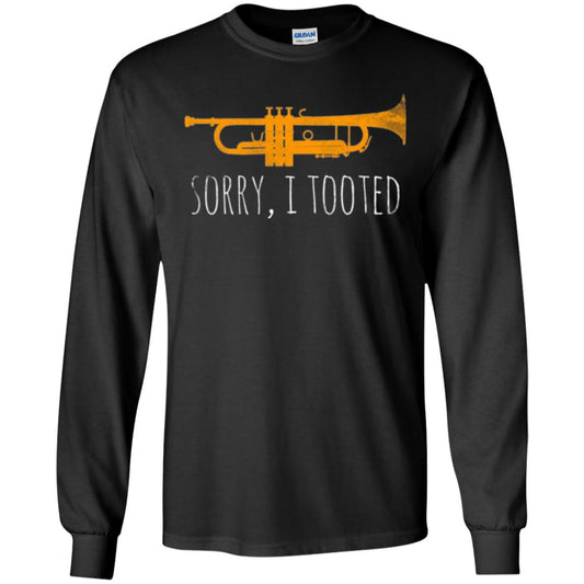 Trumpet Lovers T-shirt Sorry I Tooted Black