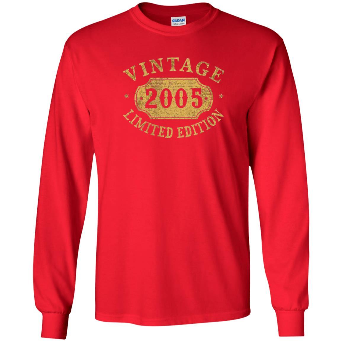 Brithday T-shirt Vintage 2005 Limited Edition Red