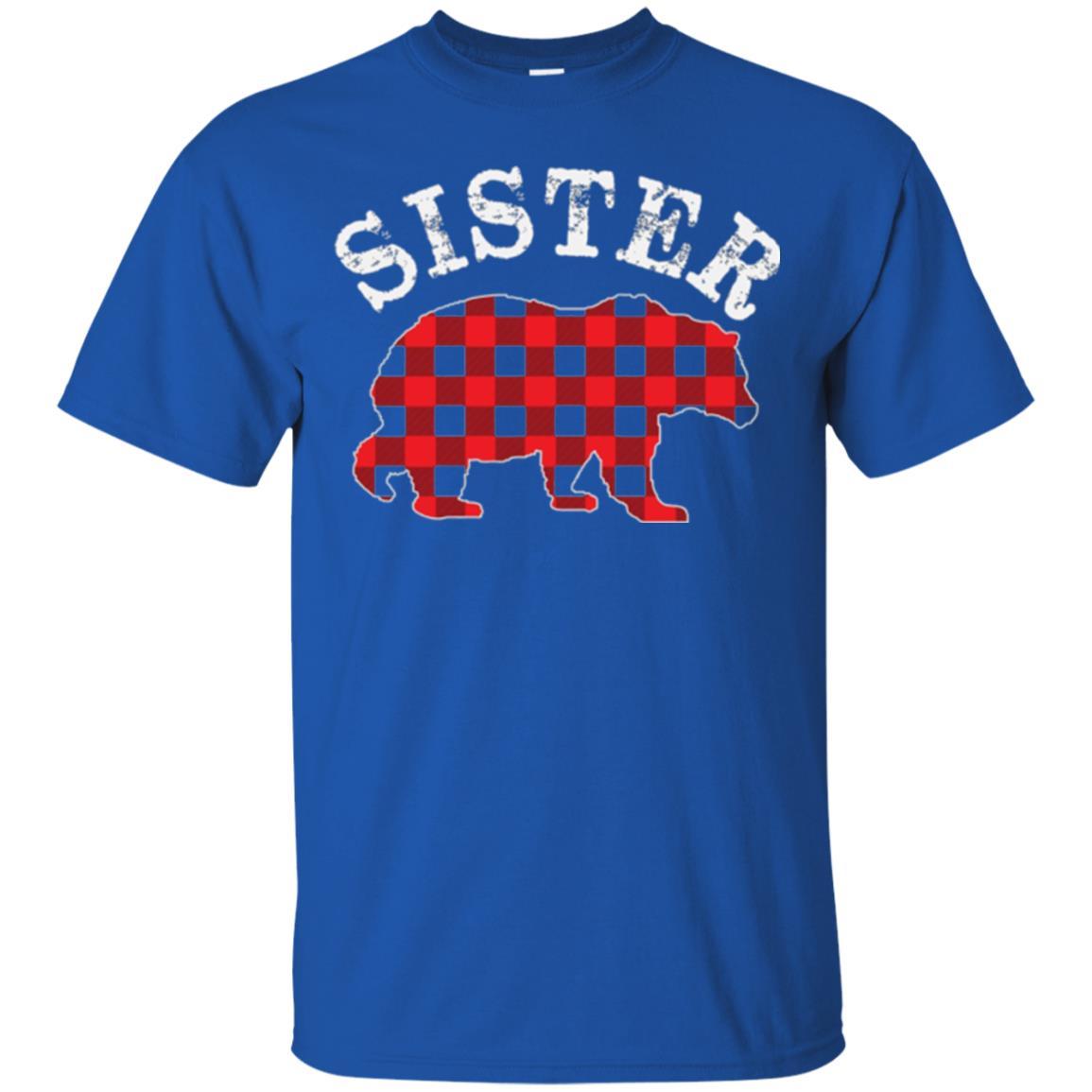 Family T-shirt Red Plaid Sister Bear Royal