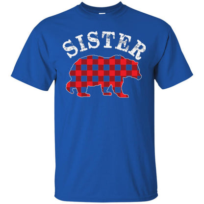 Family T-shirt Red Plaid Sister Bear Royal