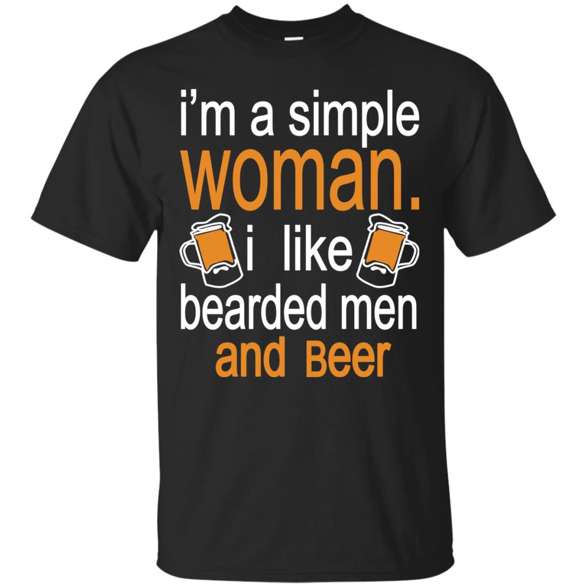 Im A Simple Woman I Like Bearded Men And Beer Black
