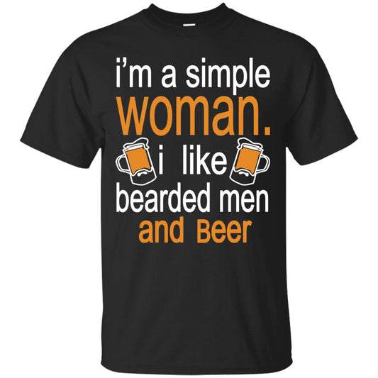 Im A Simple Woman I Like Bearded Men And Beer Black
