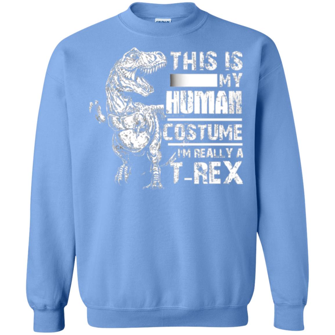 Dinosaus T-shirt This Is My Human Costume Shirt Human Carolina Blue