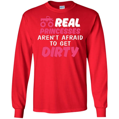 Monster Truck Girl T-shirt Real Princesses Aren’t Afraid To Get Dirty Red