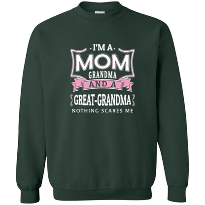Nana T-shirt Nothing Scares Me I_m Mom Grandma Forest Green