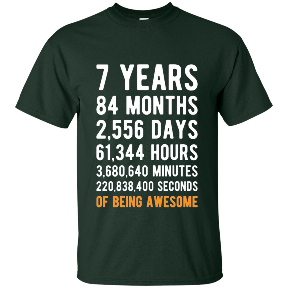 7th Birthday Shirt 7 Years Old Being Awesome Forest