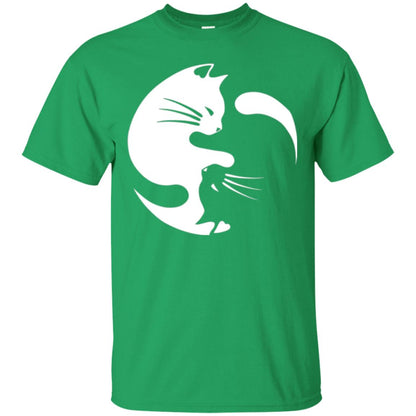 Ying Yang Cat T-shirt Irish Green