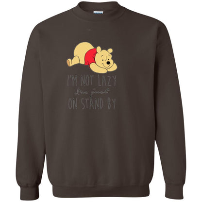 Cartoon T-shirt I'm Not Lazy I'm Just On Stand By Dark Chocolate
