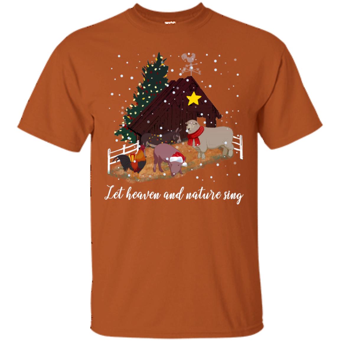 Let Heaven And Nature Sing X-mas Gift Shirt Texas Orange
