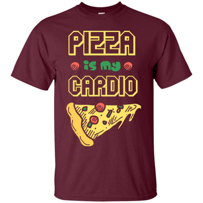 Pizza Is My Cardio Pizza Lover T-shirt Maroon