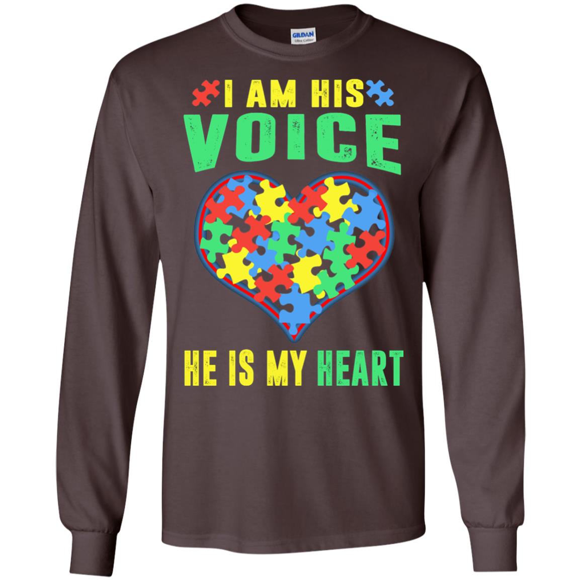 Autism Awareness Shirt He Is My Heart Dark Chocolate