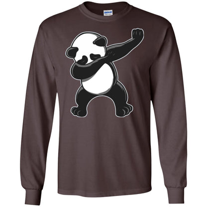 Funny Panda Dab T-shirt Cute Dabbing Panda Dark Chocolate