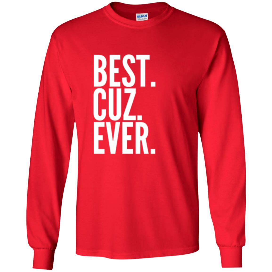 Family T-shirt Best Cuz Ever Red