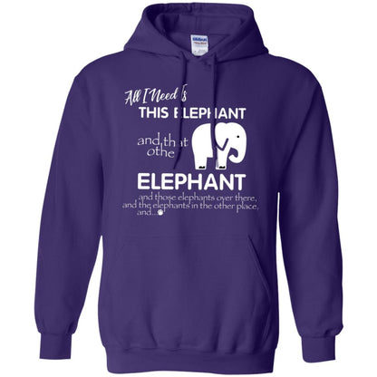 All I Need Is This Elephant And That Other Elephant Shirt For Elephant Lovers Purple