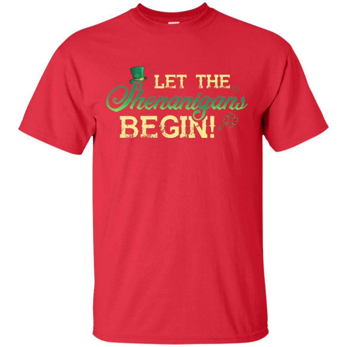 Let The Shenanigams Begin Saint Patric_s Day T-shirt Red