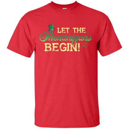 Let The Shenanigams Begin Saint Patric_s Day T-shirt Red