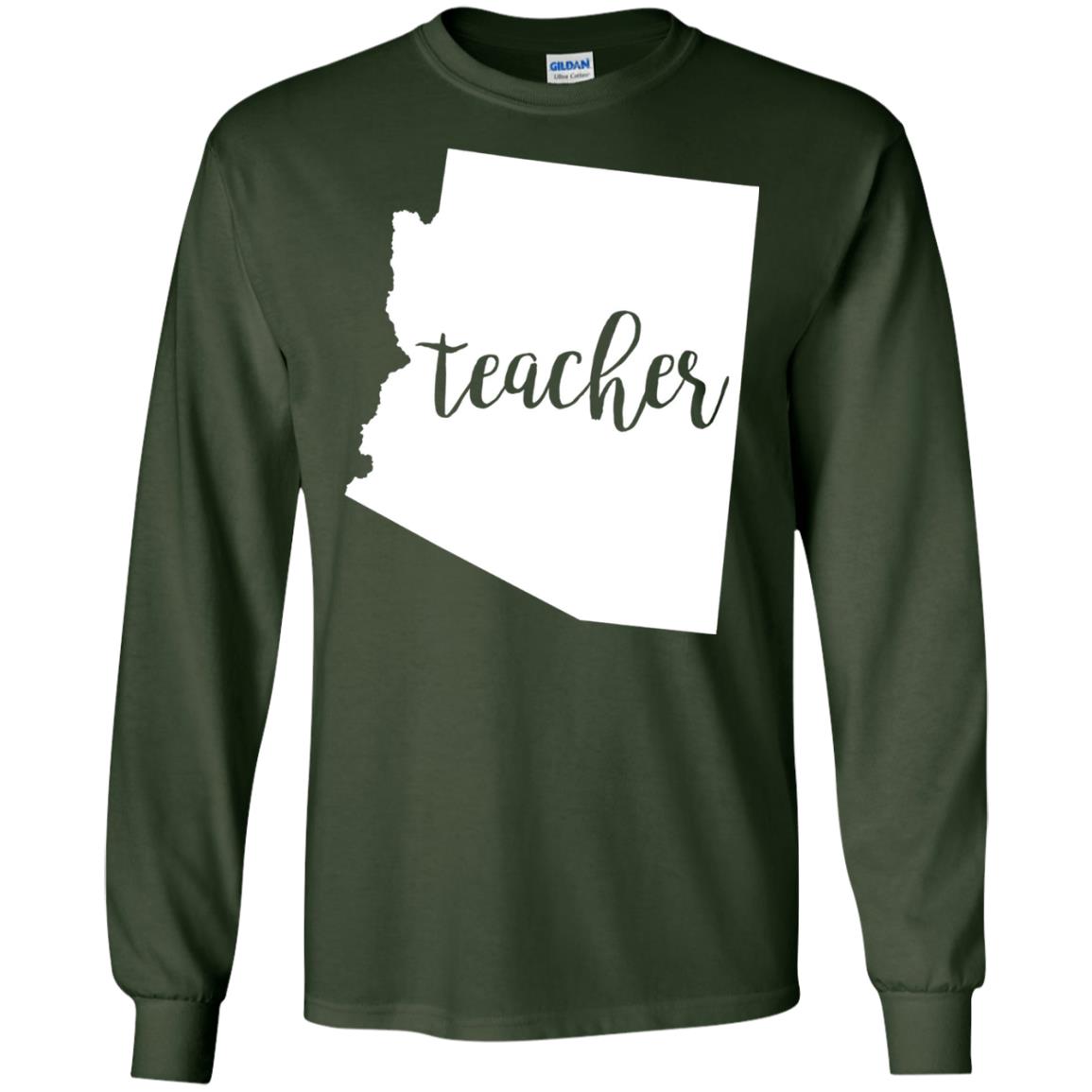 Arizona Teacher Home State Back To School Shirt Forest Green