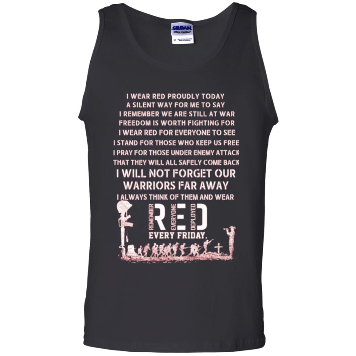 Red Friday Military T-shirt Wear Red Friday Black