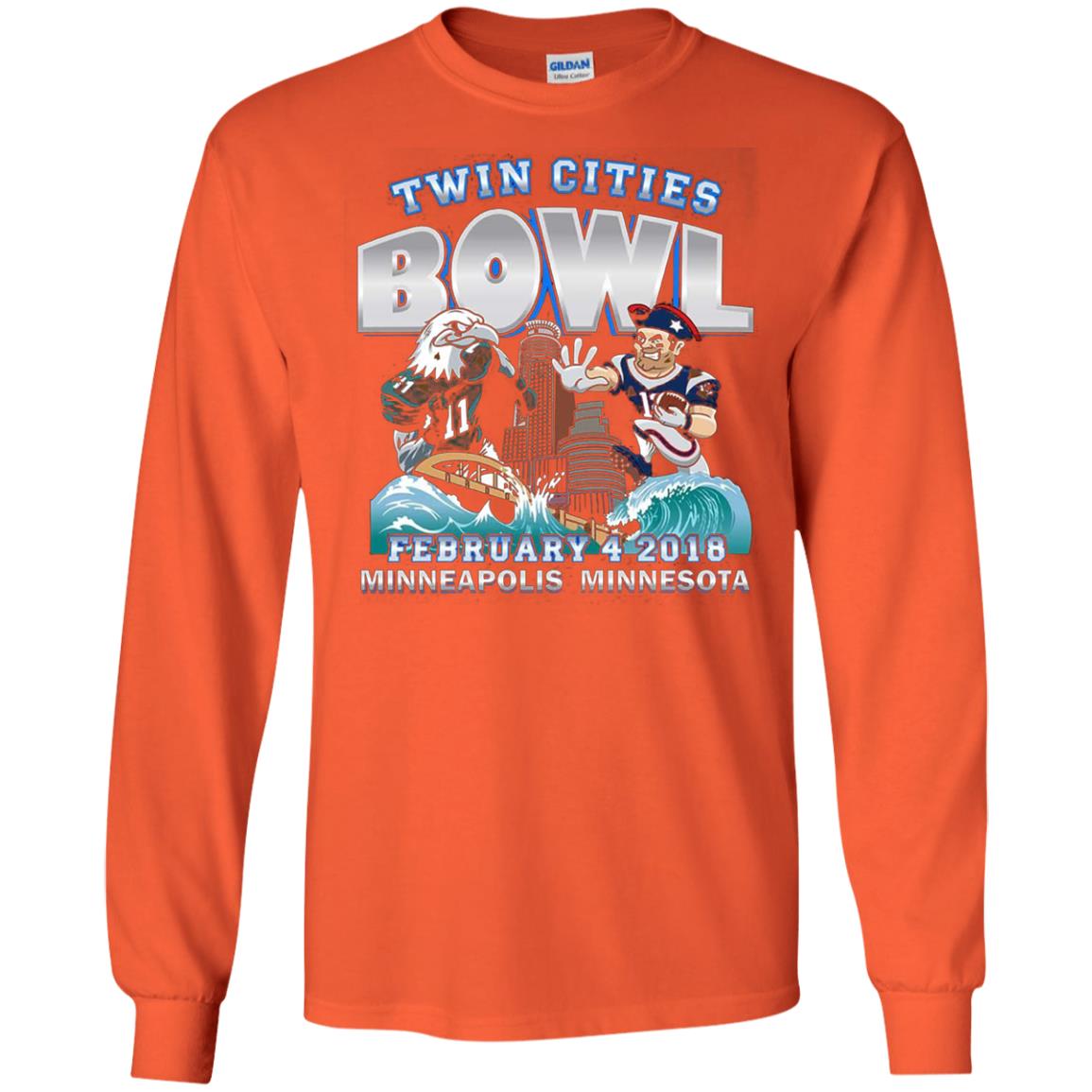 Football Lover T-shirt Twin Cities Bowl Orange