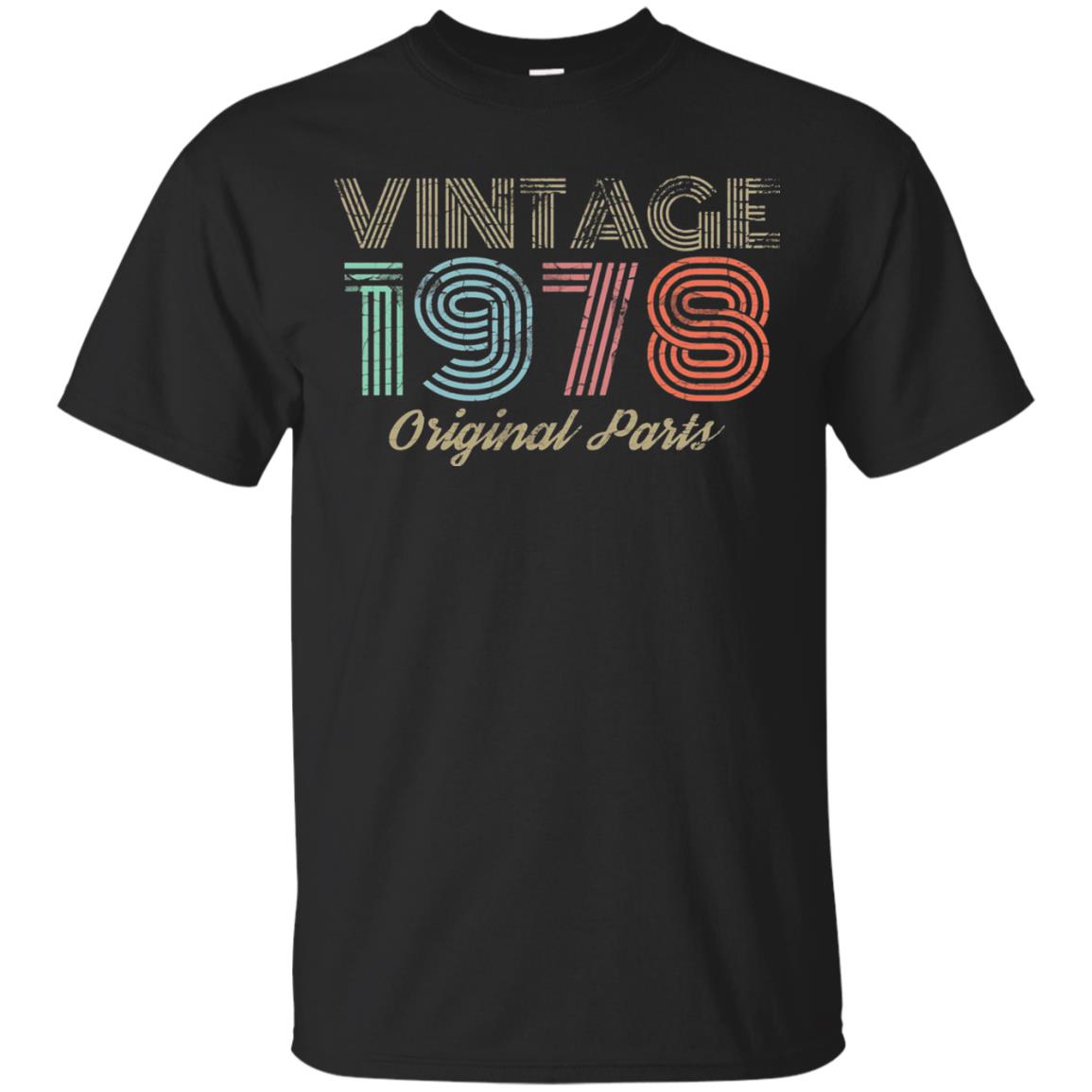 Vintage 1978 T-shirt Retro 70s 40th Birthday Black
