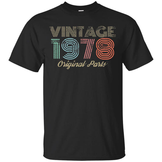 Vintage 1978 T-shirt Retro 70s 40th Birthday Black