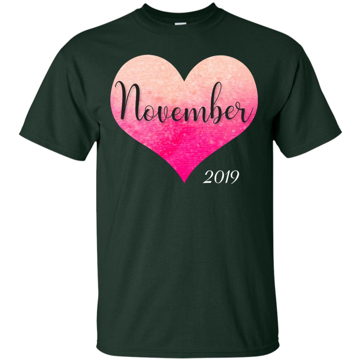 Pregnancy Reveal Announcement Party November 2019 Shirt Forest