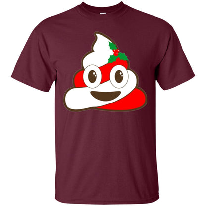 Christmas T-shirt Funny Poop Emojis Maroon