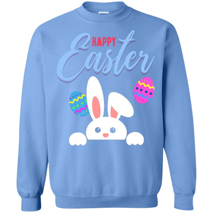 Emoji Bunny Egg Happy Easter Shirt Carolina Blue