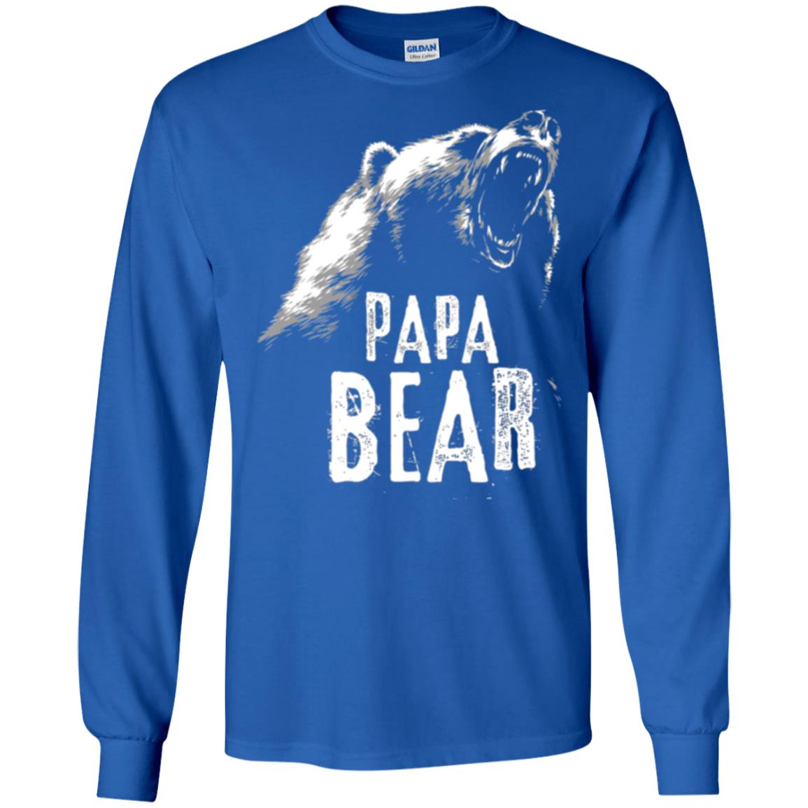 Papa Bear Best Dad For Fathers Day T-shirt Royal