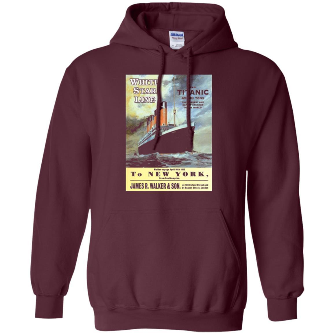 Film T-shirt Sailing Ship Cruise Vintage Poster Maroon